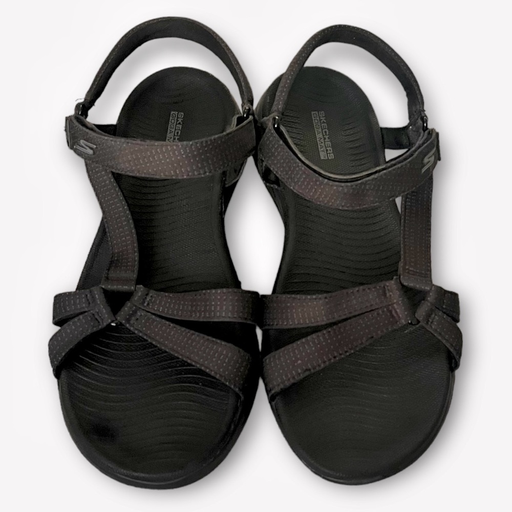 SOLD*********Skechers On the GO 600 Brilliancy Sandals Size 10 Black SN 15316 - Picture 2 of 16